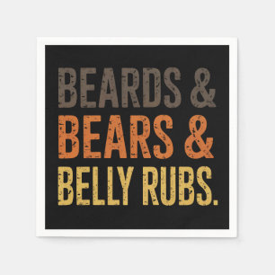 Beards Bears Belly Rubs LGBTQ Gay pride Ally Pappersservett