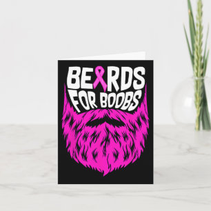 Beards for Breast Breast Cancer Awareness Support Kort