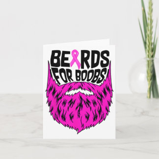 Beards for Breast Breast Cancer Awareness Support Kort