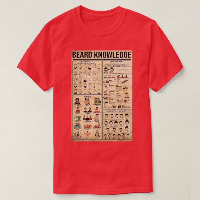 Beards Stilar T Shirt (Design framsida)