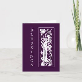 Beardsley Art Nouveau Ängel Julkort Helgkort