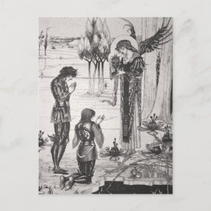 Beardsley Heliga Graal Post Card Vykort