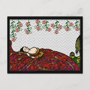 Beardsley Inspired Sleeping Princess Vykort