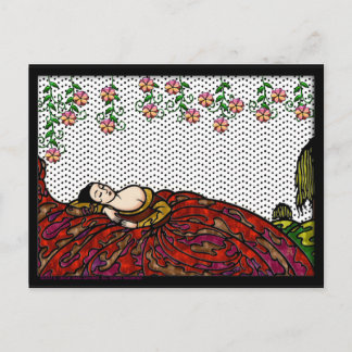 Beardsley Inspired Sleeping Princess Vykort