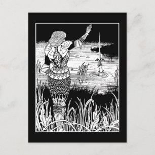 Beardsley Knight Excalibur-vykort Vykort