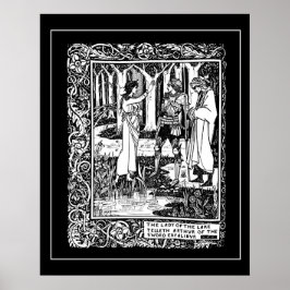 Beardsley Kung Arthur Excalibur Poster