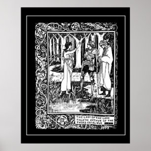 Beardsley Kung Arthur Excalibur Poster