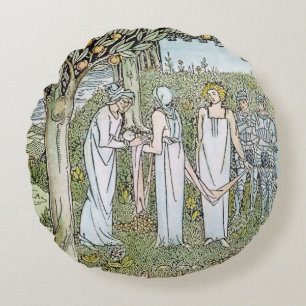 Beardsley: Morte D'Arthur Rund Kudde