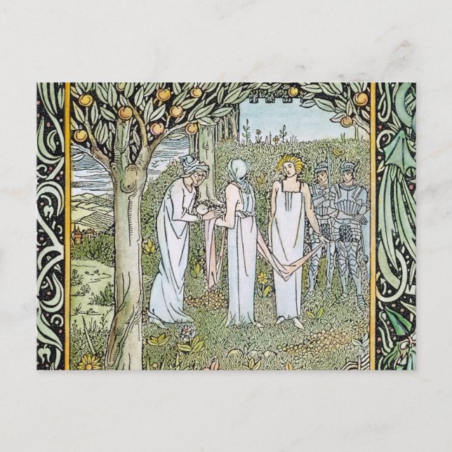Beardsley: Morte D'Arthur Vykort (Framsida)