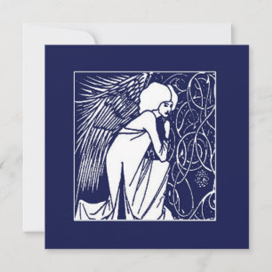Beardsley Nouveau Ängel Julkort