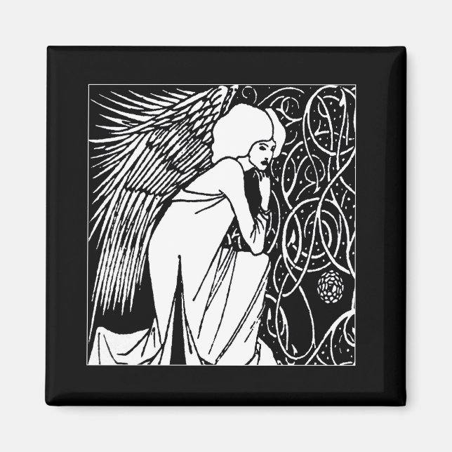 Beardsley Nouveau Angel Magnet (Framsidan)