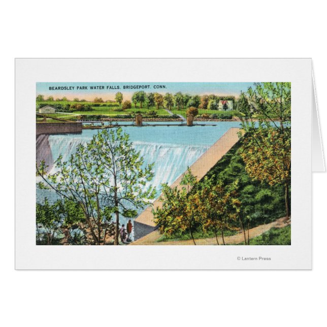 Beardsley Park Vatten Falls Scene Hälsningskort (Framsidan Horizontal)