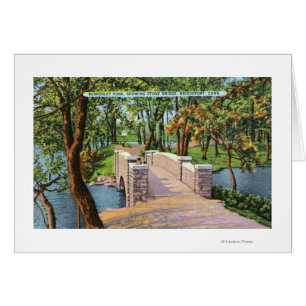 Beardsley Park View of the Stone Bridge Hälsningskort