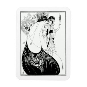 Beardsley Peacock Skirt Vintage Stil Magnet