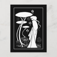 Beardsley Sorceress LeFay-vykort