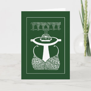 Beardsley Vintage Peacocks Note Card Kort