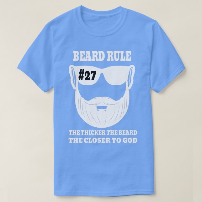 Beardspelsregel 27: den som snurrar skägget närmar t shirt (Design framsida)