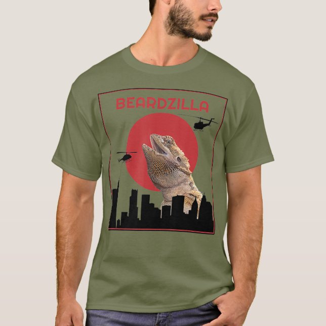 Beardzilla Bearded Dragon Funny tshirt T Shirt (Framsida)