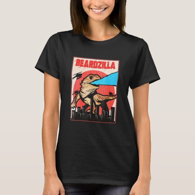 Beardzilla Bearded Dragon T Shirt (Framsida)