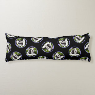 Beare Beardie Black Painting Cute Hund Art Kroppskudde