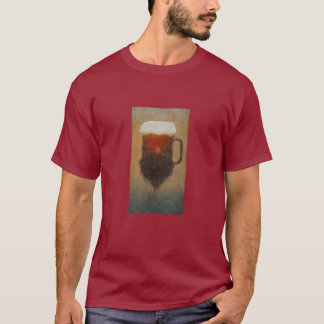 Beared Beer Mugg Konstnär T-Shirt
