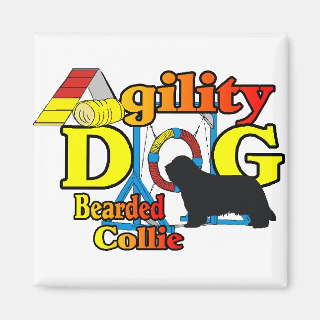 Beared Collie-gåvor Magnet (Framsidan)