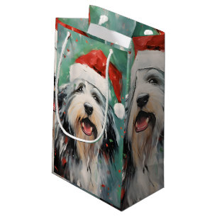 Beared Collie Julpenselmålning