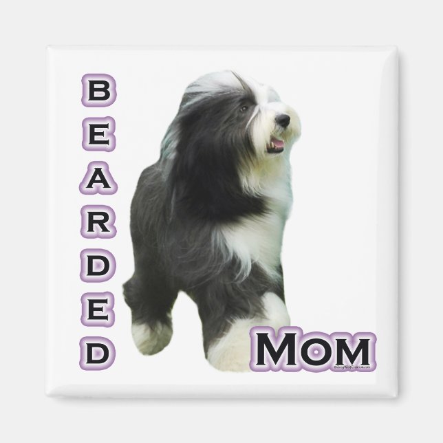 Beared Collie Mamma 4 - Magnet (Framsidan)
