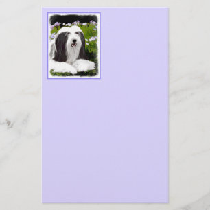 Beared Collie Painting - Cute Original Hund Art