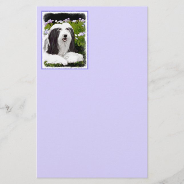 Beared Collie Painting - Cute Original Hund Art (Framsida)