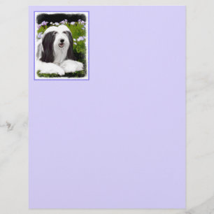 Beared Collie Painting - Cute Original Hund Art