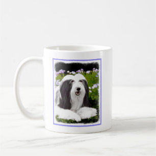 Beared Collie Painting - Cute Original Hund Art Kaffemugg