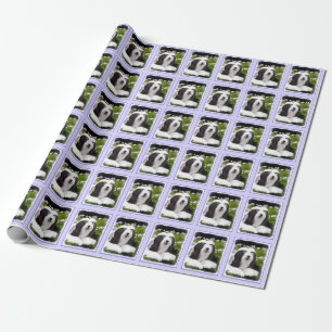 Beared Collie Painting - Cute Original Hund Art Presentpapper