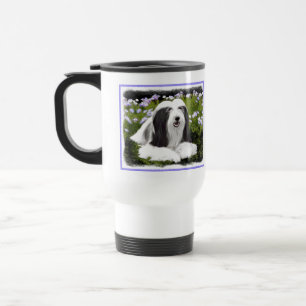 Beared Collie Painting - Cute Original Hund Art Resemugg