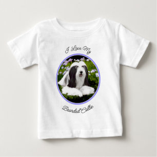 Beared Collie Painting - Cute Original Hund Art T Shirt