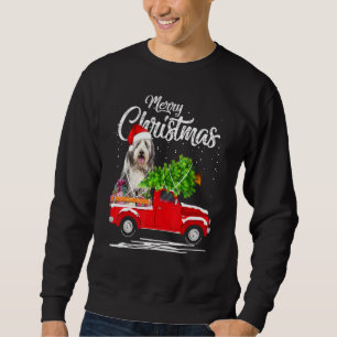Beared Collie Ride Red Lastbil jul Pajama Lång Ärmad Tröja