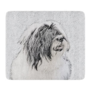 Beared Collie Teckning - Cute Original Hund Art