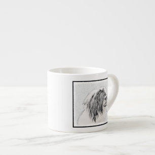 Beared Collie Teckning - Cute Original Hund Art Espressomugg