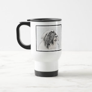 Beared Collie Teckning - Cute Original Hund Art Resemugg