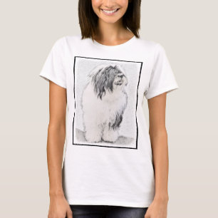 Beared Collie Teckning - Cute Original Hund Art T-shirt