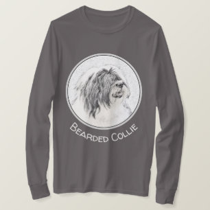 Beared Collie Teckning - Cute Original Hund Art T Shirt