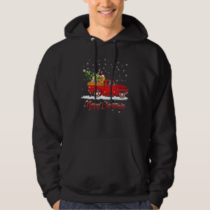 Beared Dragon Animal Riding Red Lastbil jul Hoodie