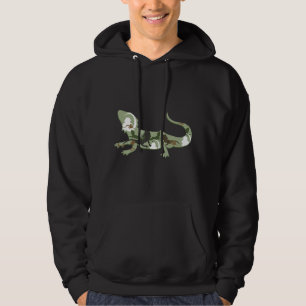 Beared Dragon I Lizard I Pogona Silhouette Hoodie