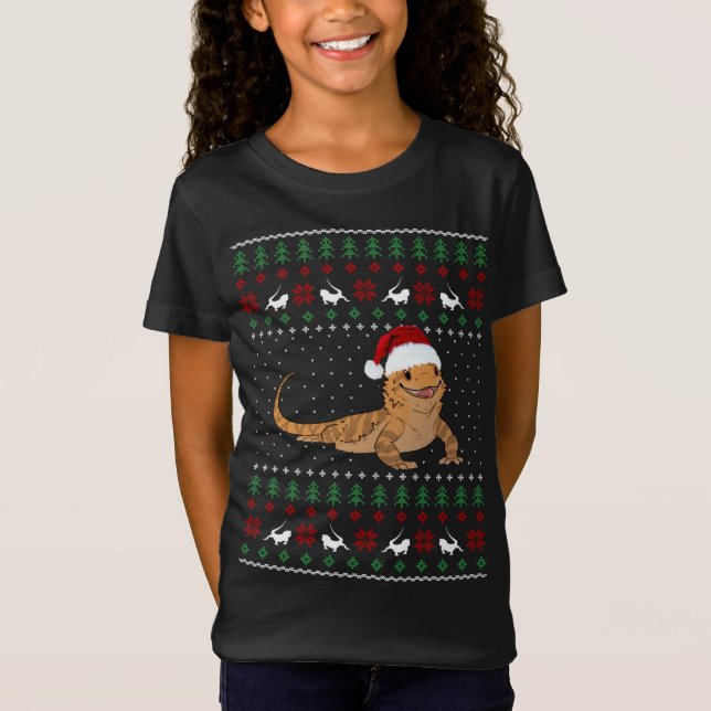 Beared Dragon Ugly jul Sweater T Shirt (Framsida)