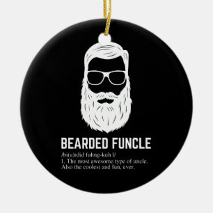 Beared Funcle Funny farbror Definition Julgransprydnad Keramik