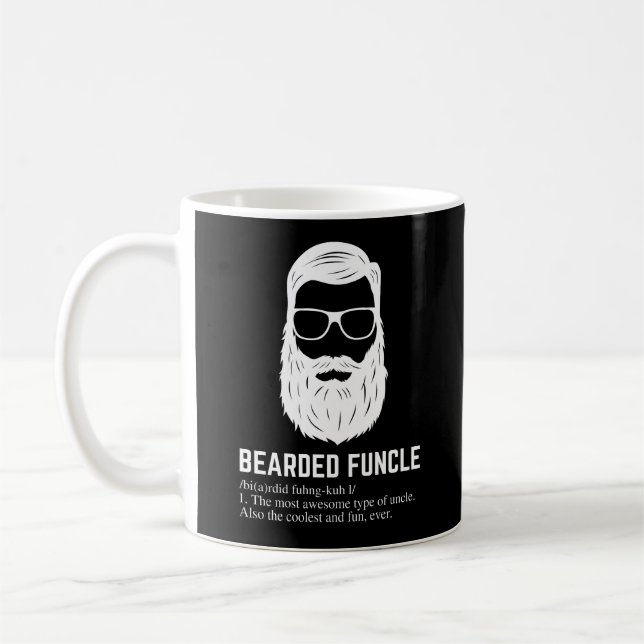 Beared Funcle Funny farbror Definition Kaffemugg (Vänster)