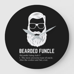 Beared Funcle Funny farbror Definition Stor Klocka
