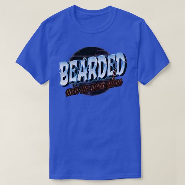 Beared manar är aldrig hund för ensamer t shirt (Design framsida)