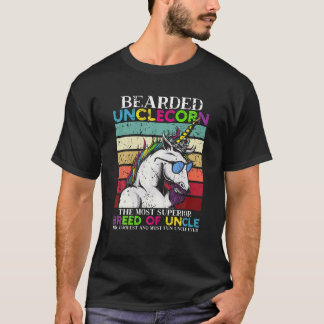Beared Unclecorn farbror Unicorn Manar Funny T Shirt