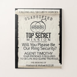 Bearer Puzzle-inbjudan till ring Pussel